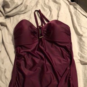 Merona maroon swim tankini top